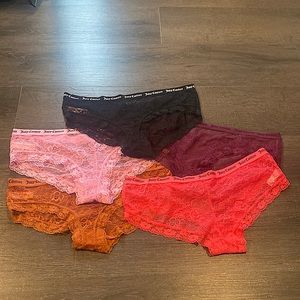 5 piece‎ Juicy Couture lace cheeky underwear XL NWOT